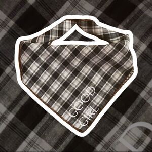 NWT Wool + Pepper Co. Good Girl Reversible Flannel Dog Bandana